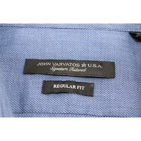 B0 New JOHN VARVATOS Blue USA Signature Tailored Button Up Shirt Size 16.5 32/33 - Picture 6 of 8
